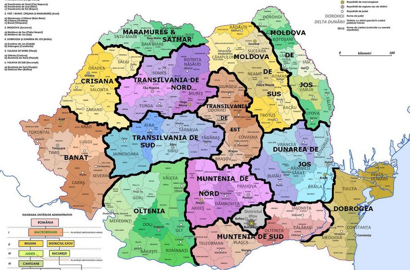 Reorganizarea administrativă a României: Botoşaniul va fi lipit de Iaşi şi Vaslui în Moldova de jos