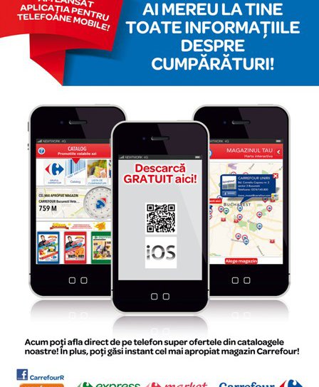 Carrefour România anunță lansarea aplicației sale mobile pentru smartphone-uri