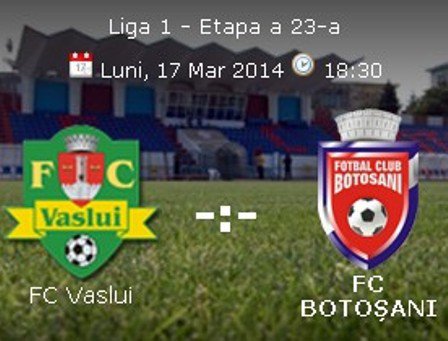 FC Botoșani joacă astăzi, în deplasare, împotriva celor de la FC Vaslui