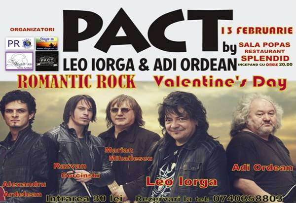 Astăzi Super concert la Dorohoi: Leo Iorga și Adi Ordean vă prezintă Pact by Leo Iorga & Adi Ordean