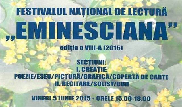 Festival naţional de lectură la Botoşani: Eminescu omagiat în oraşul natal cu poezie, grafică, proză şi desen