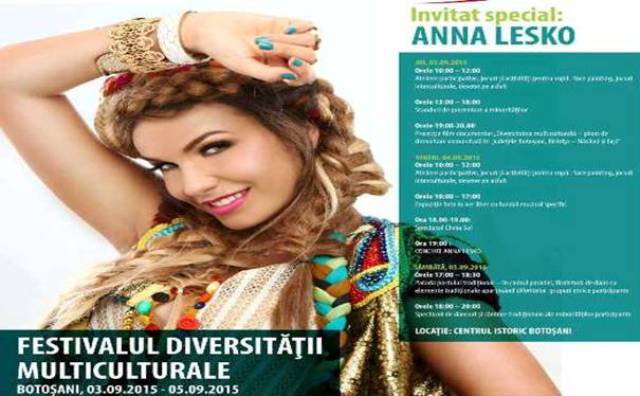 Dansuri tradiționale, ateliere pentru copii şi concert Anna Lesko la Botoșani la Festivalul Diversității Multiculturale