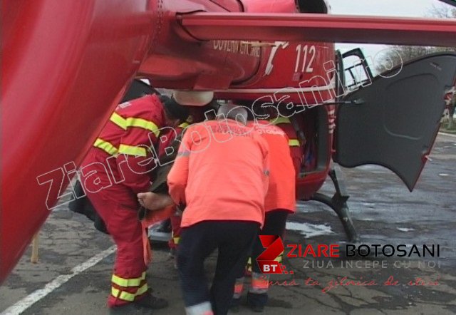 Elicopterul SMURD chemat la Botoșani pentru un pacient în vârstă de 55 de ani