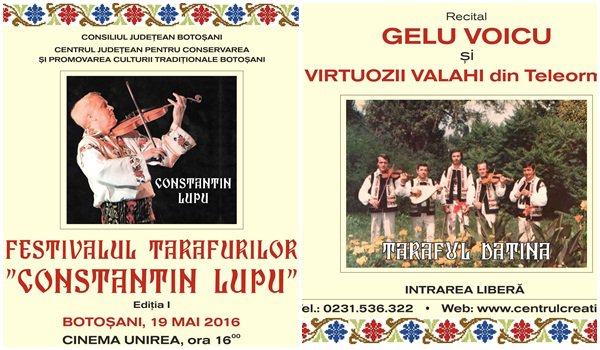 Prima ediție a Festivalului Tarafurilor „Constantin Lupu” organizat la Botoșani. Vezi când are loc!