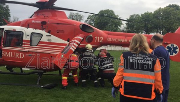 Elicopterul SMURD chemat la Dorohoi pentru o femeie care a suferit un infract
