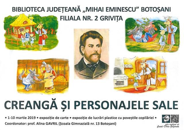 Creangă și personajele sale vin la Biblioteca Județeană Botoșani