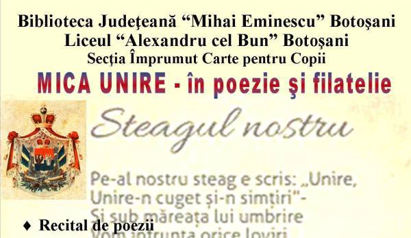 Mica Unire în poezie şi filatelie la Botoșani