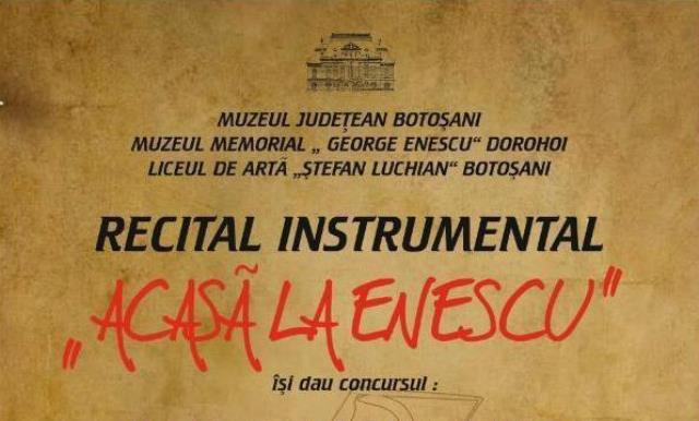 „Acasă la Enescu” - Recital instrumental la Dorohoi
