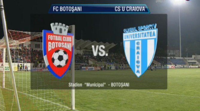 FC Botoșani joacă astăzi, pe teren propriu, împotriva celor de la Universitatea Craiova