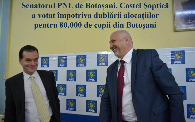 Doina Federovici: „Senatorul PNL, Costel Șoptică a votat împotriva dublării imediate a alocațiilor pentru 80.000 de copii din Botoșani”