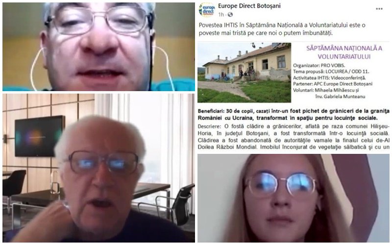 Videoconferință online în cadrul activităților din Săptămâna Națională a Voluntariatului la Botoșani