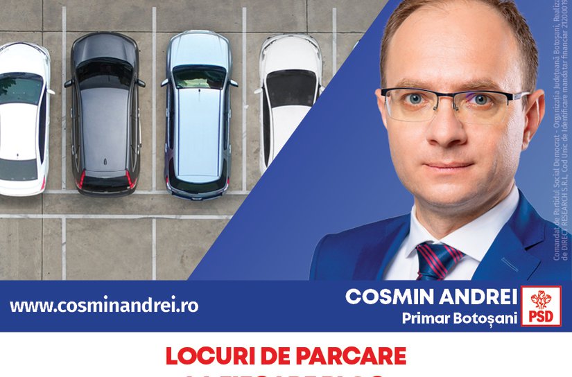 Cosmin Andrei a lansat programul „Parcarea de la blocul tău” împreună cu proiectul „Parking supraetajat la Botoșani”