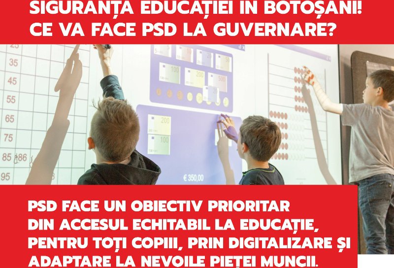 PNL a blocat accesul la educație pentru 45.000 de elevi, la fel cum a blocat dublarea alocațiilor a 80.000 de copii din Botoșani și majorarea salariilor a 6.300 de profesori