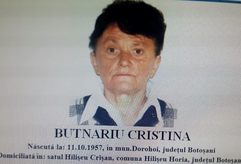 Botoșăneanca dată dispărută de familie la începutul lunii februarie, a fost găsită