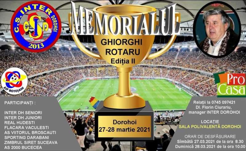 Memorialul „Ghiorghi Rotaru” Ediția a-II-a, 2021 va fi organizat la Dorohoi