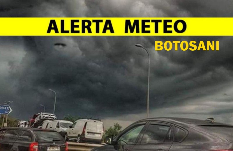 ATENȚIE! COD PORTOCALIU de ploi abundente pentru județul Botoșani