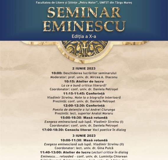 Ediția a X-a a Seminarului Eminescu, la Memorialul Ipotești
