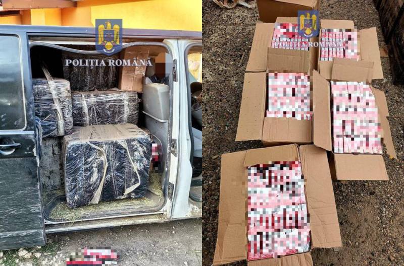 25.000 de pachete de țigarete confiscate de polițiști, dintr-un autoturism