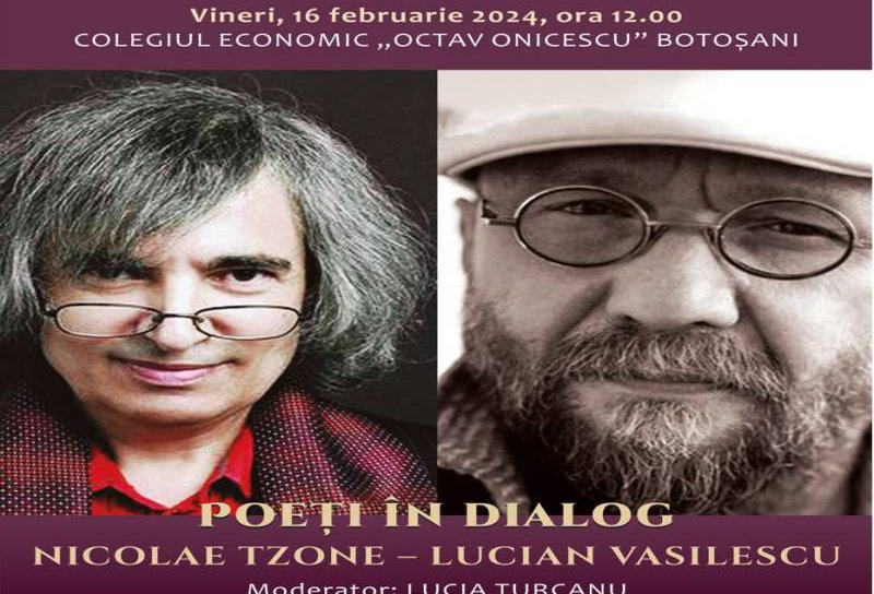Eveniment de excepție la Memorialul Ipotești – Poeți în dialog: Nicolae Tzone – Lucian Vasilescu