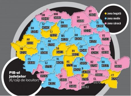 Cine a scăpat de criză şi cum : Topul celor mai bogate judeţe