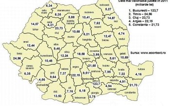 Cat valoreaza fiecare judet din …