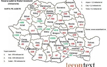 Harta judetelor care s-au imbogatit …