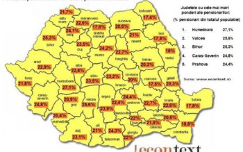Top! Ponderea pensionarilor in fiecare …