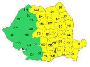 Cod galben de ploi, vijelii şi grindină până sâmbătă. Ce zone vor fi afectate