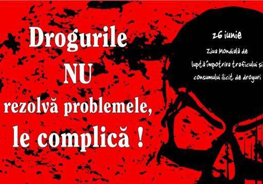 Astăzi 26 iunie | Ziua Internaţională de Luptă împotriva Consumului şi Traficului Ilicit de Droguri