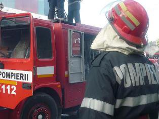 Excavator distrus într-un incendiu la Dorohoi