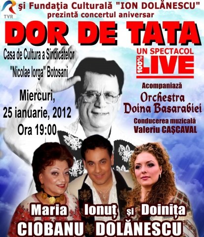 Concert la Casa de Cultura a Sindicatelor pentru iubitorii muzicii populare româneşti