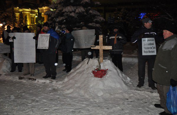 Protestele au continuat şi sâmbătă la Botoşani