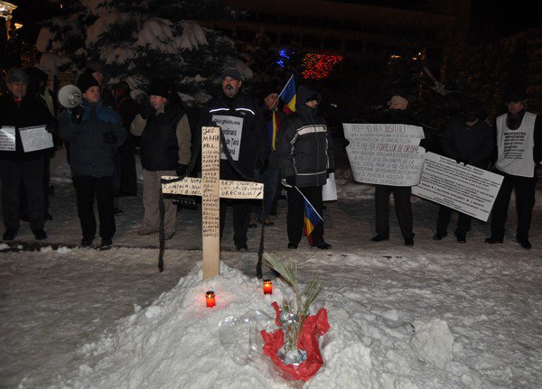 Protestele au continuat şi marţi la Botoşani