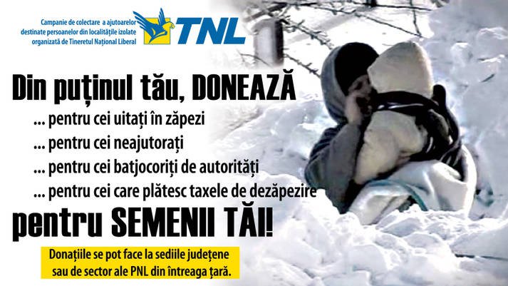 Tinerii liberali consideră ca o datorie de onoare ajutorarea sinistraților