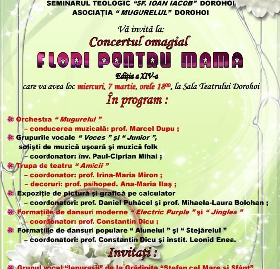Spectacolul omagial „Flori pentru mama” ediţia a XIV-a 2012