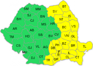 Atenție! Avertizare meteorologică de instabilitate atmosferică accentuată.