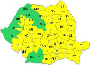 Atenție! Avertizare meteorologică de vânt, ploi şi grindină