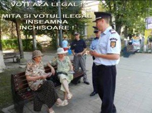 „Votează legal! Mita şi votul ilegal înseamnă închisoare!” , campanie desfăşurată de IPJ