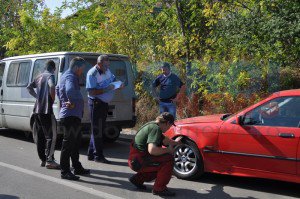 Accident produs din neatenție, în intersecția din fața sediului Poliției Municipiului Dorohoi