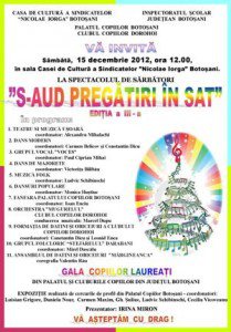 Concert de sărbatori „S-aud pregătiri în sat”, ediţia a III-a