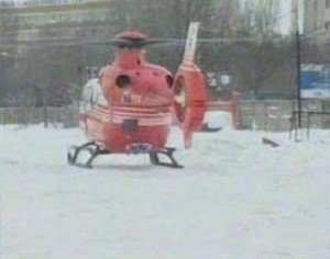 Copil cu arsuri transportat la spital cu elicopterul SMURD