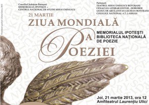 Ziua Mondială a Poeziei sărbătorită la Ipoteşti. Vezi detalii despre eveniment!