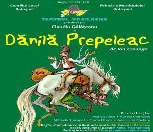 DĂNILĂ PREPELEAC, în această duminică, la Teatrul pentru Copii şi Tineret „Vasilache” 