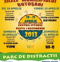 Încep „Zilele Municipiului Botoșani”. Vezi …