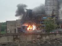 Incendiu la staţia de betoane a unei societății din Botoşani