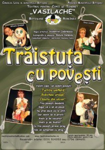 „Trăistuţa cu poveşti”, duminică la Teatrul pentru Copii şi Tineret „Vasilache”