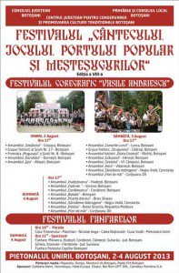 Festivalul Cântecului, Jocului, Portului Popular: Week-end cu muzică şi tradiţii populare la Botoșani