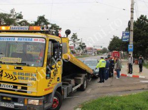 Accident petrecut la ieșirea din Botoșani