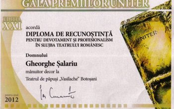 Teatrul „Vasilache” premiat la Gala …