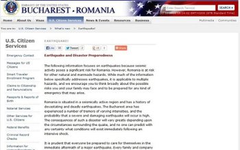 Avertizare de cutremur în România …
